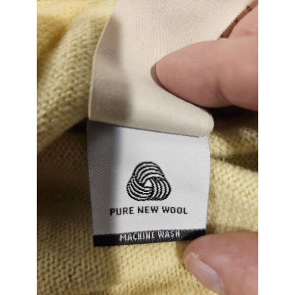 WoolOvers Yellow Full Zip Up Hoodie Size S Wool Sweatshirt - Picture 6 of 11